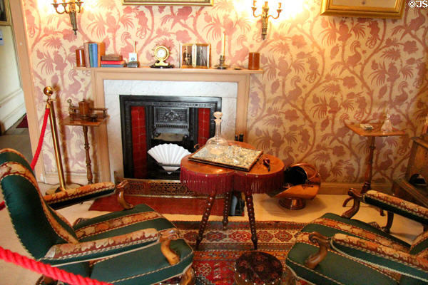 Peacock parlour fireplace at Castle Fraser. Aberdeenshire, Scotland.