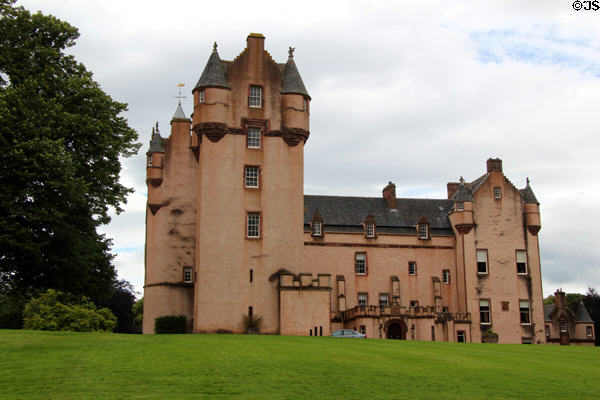 Towers of Fyvie Castle. Turriff, Scotland.