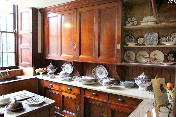 Butler's pantry at Fyvie Castle. Turriff, Scotland.