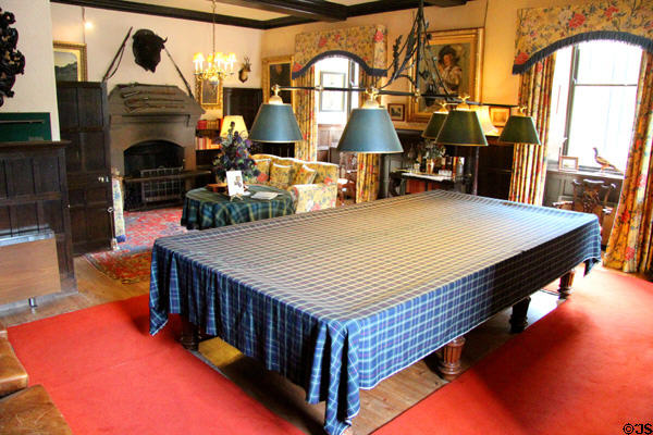 Billiard room at Fyvie Castle. Turriff, Scotland.