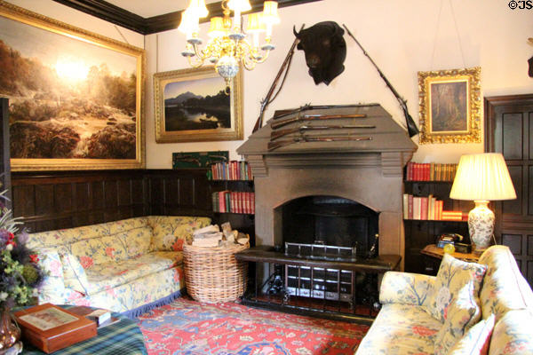 Billiard room at Fyvie Castle. Turriff, Scotland.