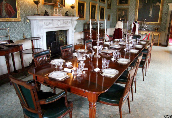 Dining room at Haddo House. Methlick, Scotland.