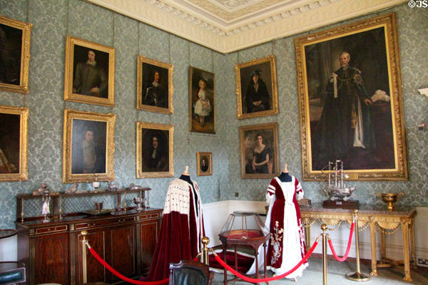 Dining room family portraits at Haddo House. Methlick, Scotland.