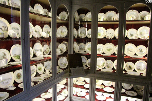 Dinner service (1898) presented to the Countess of Aberdeen by members of the Parliament of Canada at Haddo House. Methlick, Scotland.