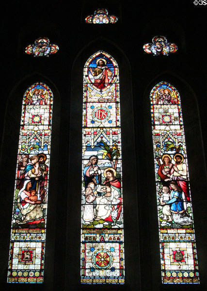 Stained glass window in chapel at Haddo House. Methlick, Scotland.