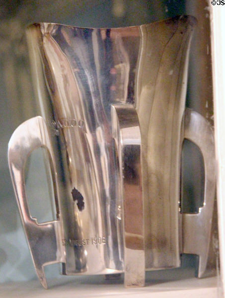 Art Nouveau silver pitcher (1906) at Haddo House. Methlick, Scotland.