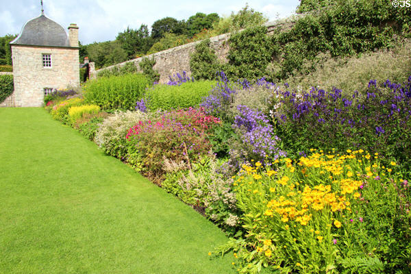 Flower plantings at Pitmedden Garden. Pitmedden, Scotland.