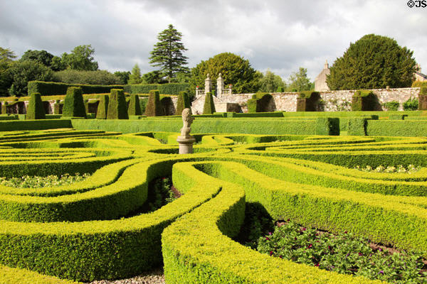 Sculpted plantings at Pitmedden Garden. Pitmedden, Scotland.
