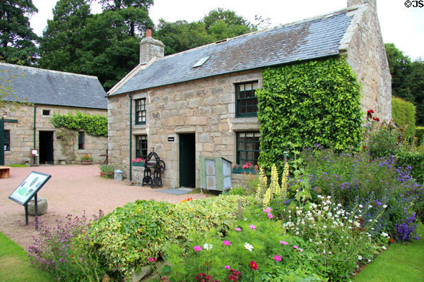 Farmhouse & barn at Museum of Farming Life of Pitmedden Garden. Pitmedden, Scotland.