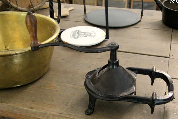 Antique grinder or pump at Cawdor Castle. Cawdor, Scotland.