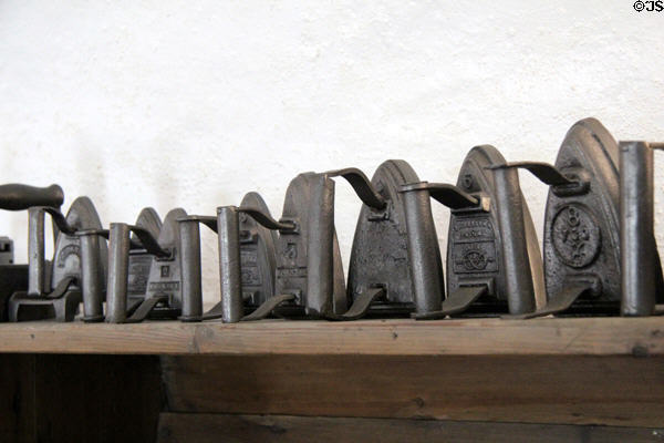 Collection of irons at Cawdor Castle. Cawdor, Scotland.