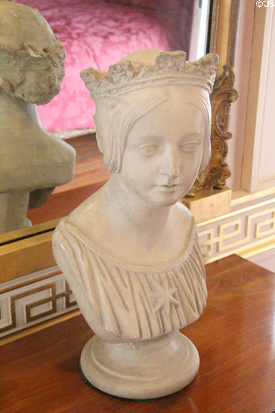 Marble bust of Queen Victoria at Duff House. Banff, Scotland.