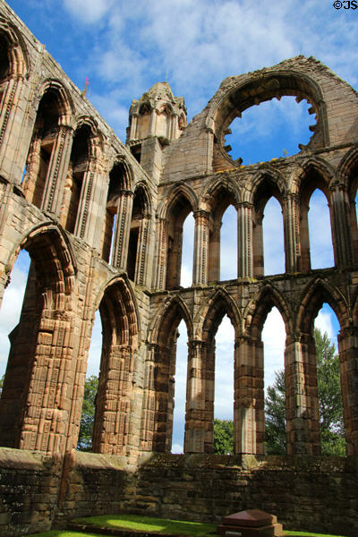 East window at Elgin Cathedral. Elgin, Scotland.