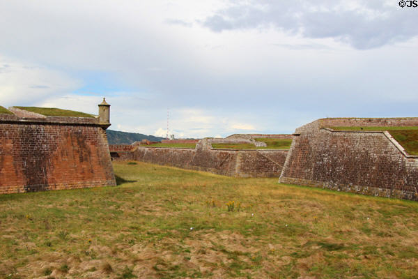 Defensive walls of Fort George. Fort George, Scotland.
