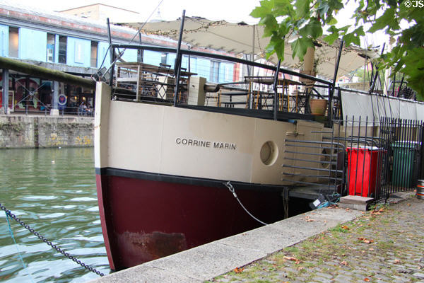 Corrine Marin boat moored at Floating Harbour. Bristol, England.