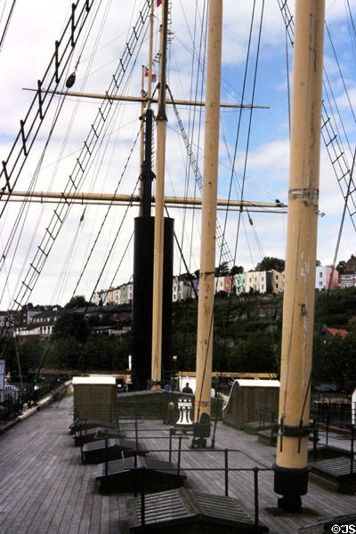 Deck of SS Great Britain. Bristol, England.