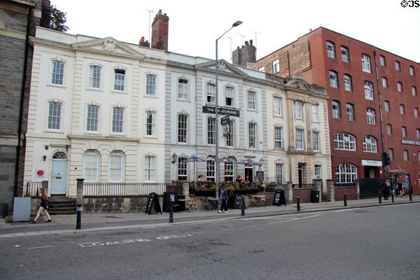 The Shakespeare Pub, located in a Georgian building (1725) on Prince St. which once catered to ships' officers. Bristol, England.