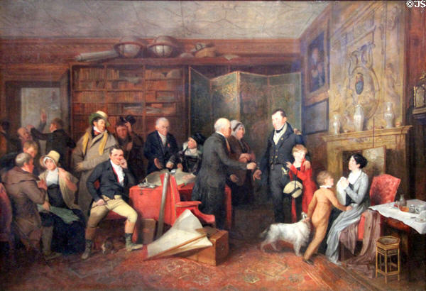 The Reading of the Will Concluded painting (1811) by Edward Bird at Bristol Museum & Art Gallery. Bristol, England.