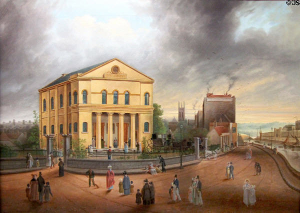 Sunday Morning, Going to Church painting (c1832) by Samuel Colman at Bristol Museum & Art Gallery. Bristol, England.