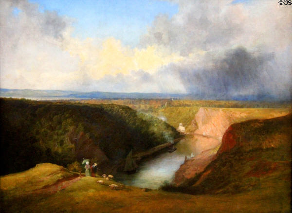 The Avon Gorge from the Summit of the Observatory, Clifton painting (c1834) by William West who lived in the Observatory at Bristol Museum & Art Gallery. Bristol, England.