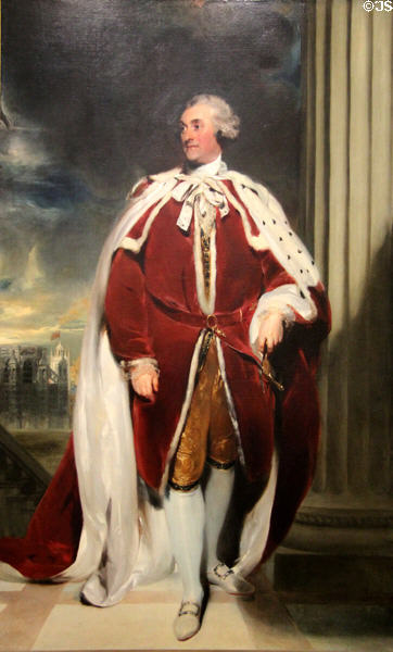 William Henry Cavendish-Bentinck, 3rd Duke of Portland portrait (1792) by Sir Thomas Lawrence at Bristol Museum & Art Gallery. Bristol, England.