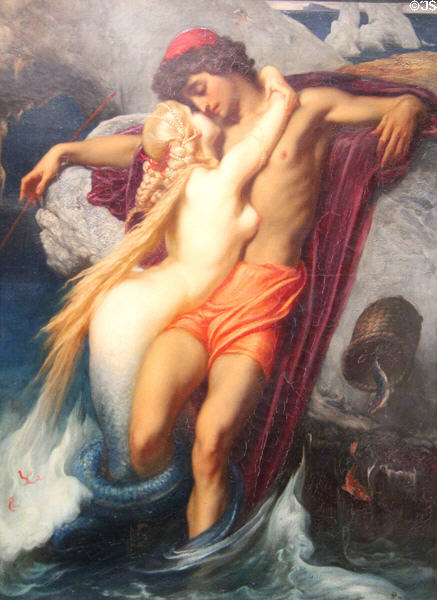The Mermaid painting (1858) by Fk. Leighton at Bristol Museum & Art Gallery. Bristol, England.