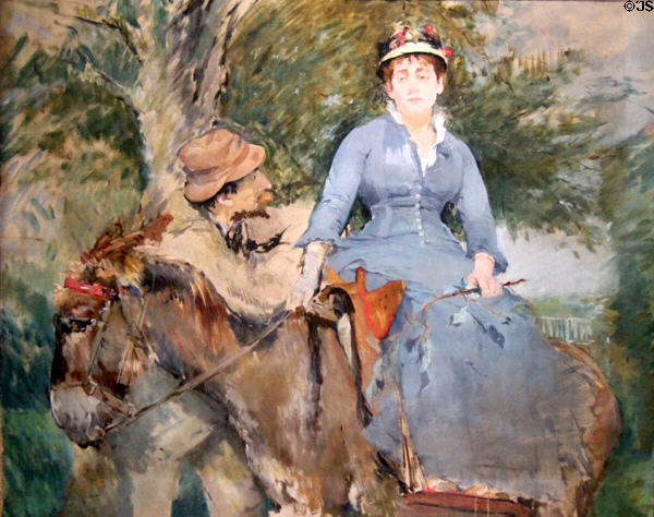 The Donkey Ride painting (c1880) by Eva Gonzales at Bristol Museum & Art Gallery. Bristol, England.