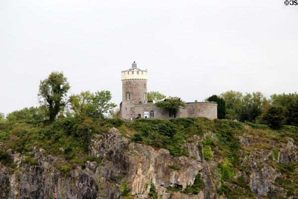 Clifton Observatory, now an event venue, as seen from Clifton Suspension Bridge. Bristol, England.