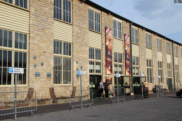 Visitors entrance to at STEAM Museum of Great Western Railway. Swindon, England.