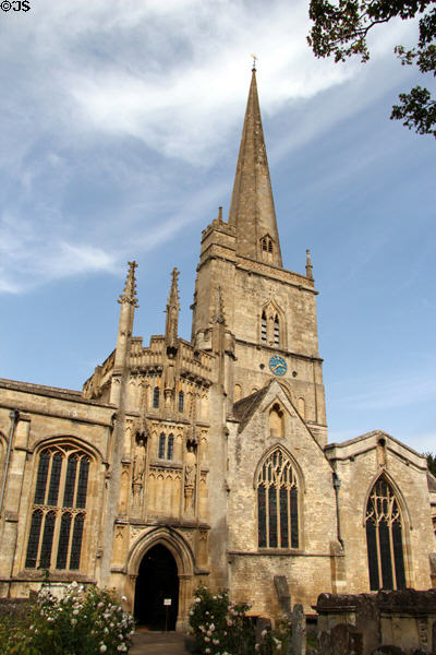 Church of St. John the Baptist (11th-15thC) which is Norman in origin but exhibits a variety of construction from many centuries. Burford, England.
