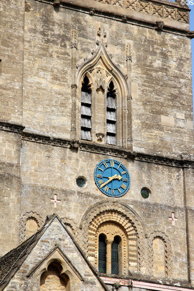 Facade of Church of St. John the Baptist. Burford, England.