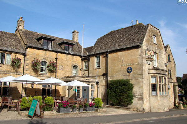 Heritage building, now an Inn, in town center. Bourton-on-the-Water, England.
