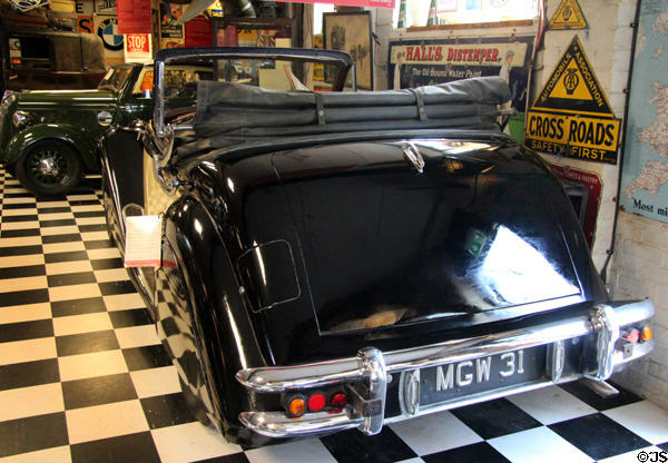 Jaguar MKV (1951) mostly exported for foreign currency by government mandate & popular for its three position convertible roof at Cotswold's Motoring Museum. Bourton-on-the-Water, England.
