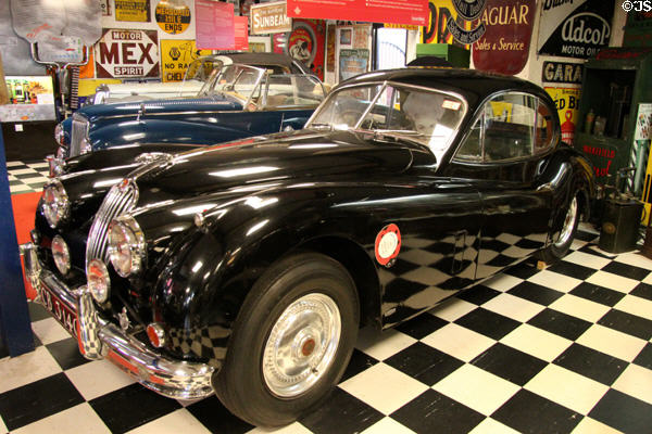 Jaguar XK140 (1956) a variation from previous model at Cotswold's Motoring Museum. Bourton-on-the-Water, England.
