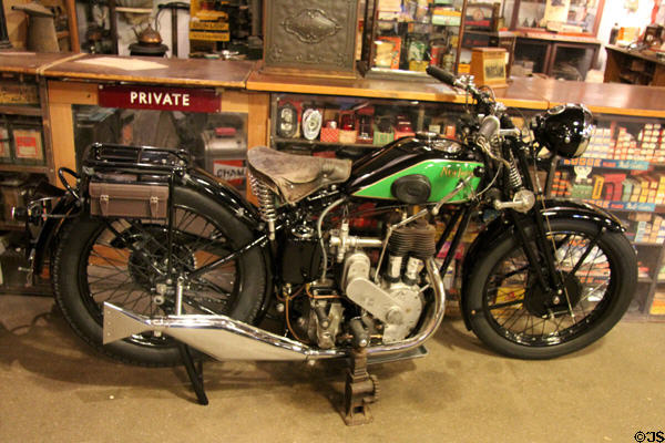 New Imperial motorcycle (1930's) at Cotswold's Motoring Museum. Bourton-on-the-Water, England.