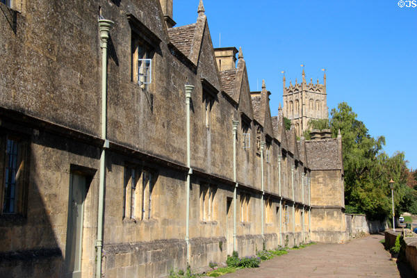 Almshouses (c1617) still used to house pensioners. Chipping Campden, England.
