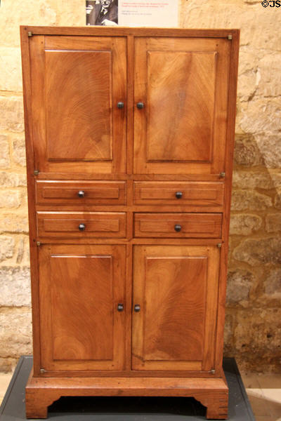 Walnut & bog oak cabinet (1927) designed by Gordon Russell in the spirit of the Arts & Crafts movement & made at his workshop at Court Barn Museum. Chipping Campden, England.