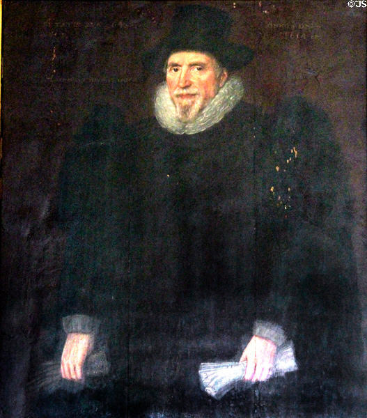 Portrait of Walter Jones who built Chastleton House in 1607. Moreton-in-Marsh, England.