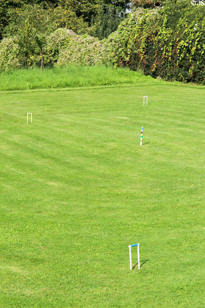 Croquet court at Chastleton House. Moreton-in-Marsh, England.
