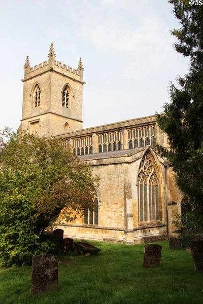 Gothic details of St Mary's Anglican Church. Chipping Norton, England.