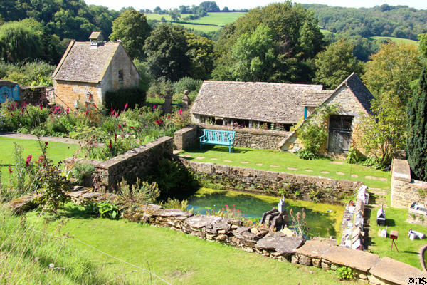 Countryside setting of Snowshill Manor & Garden (c1500) located not far from Broadway. England.