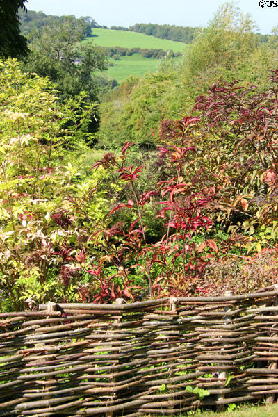 Woven fence on Snowshill Manor property. England.