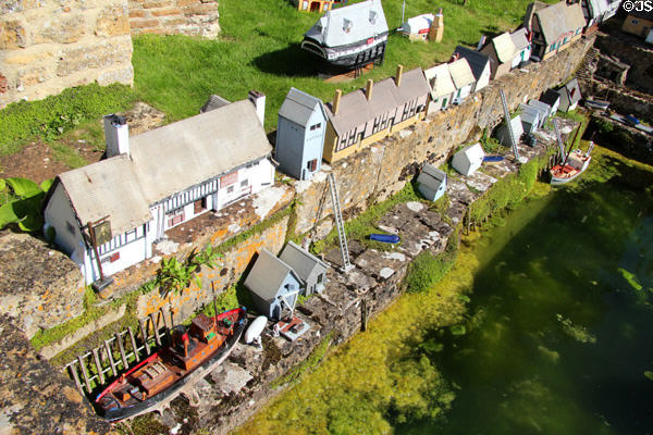 Wolf's Hill model village, created by Charles Wade in 1919, on the grounds of Snowshill Manor. England.