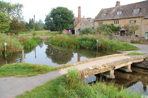 Foot bridge over River Eye. Lower Slaughter, England.