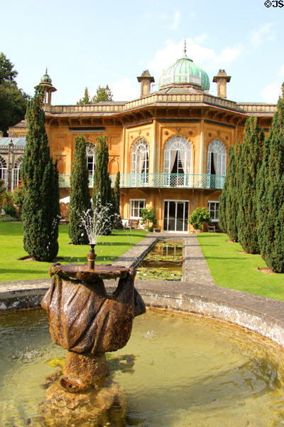 Entrance to Sezincote (1807) built in the Moghul style of Rajasthan India. Moreton-in-Marsh, England.
