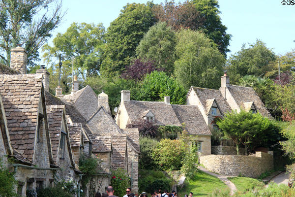 Arlington Row homes in their wooded setting. Bibury, England.