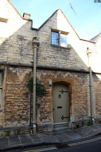 Antique stone cottage on Coxwell St. Cirencester, England.