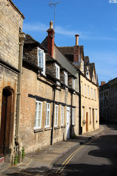 Typical architecture along Coxwell St. Cirencester, England.