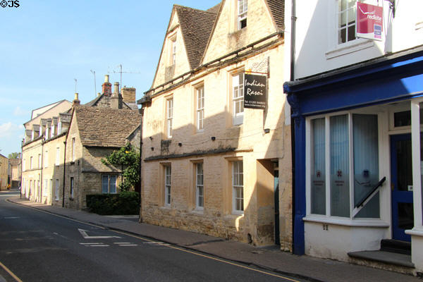 View of homes along Dollar St. Cirencester, England.