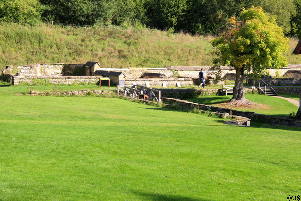 Grounds of Chedworth Roman Villa. England.